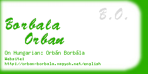 borbala orban business card