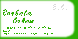 borbala orban business card